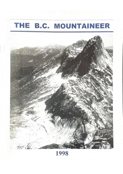 The B.C. Mountaineer 1998 cover